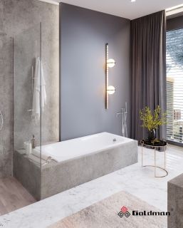 Ванна чугунная Goldman Classic CL14070 140x70см с ножками